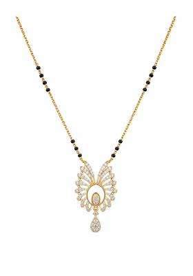 P C Chandra Jewellers 18 KT Gold Radiant Wing Convertible Diamond Mangalsutra for Women