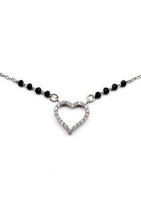 ORHU Jewel 925 Sterling Silver Heart Shape Mangalsutra for Women