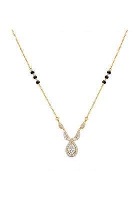 P C Chandra Jewellers 18 KT Gold Eternal Dewdrop Convertible Diamond Mangalsutra for Women