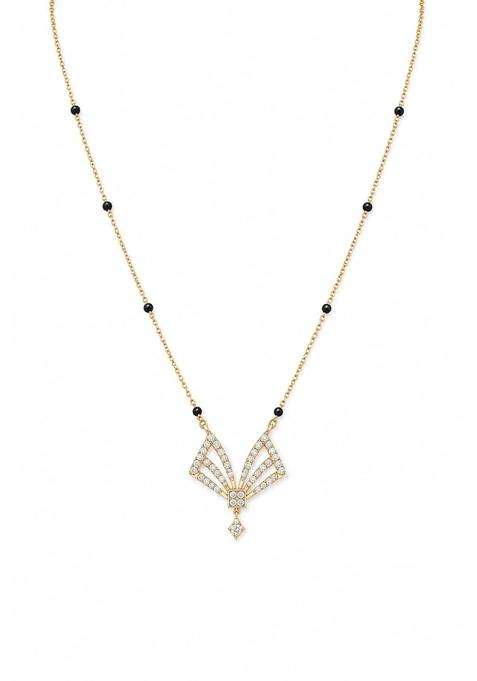 P C Chandra Jewellers 18 KT Gold Radiant Prism Convertible Diamond Mangalsutra for Women
