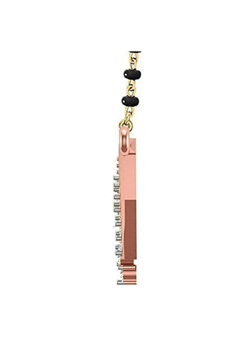 Dishis 22K 18K 14K Rose Gold Diamond Tanmaniya Mangalsutra Pendant for Women - Indya