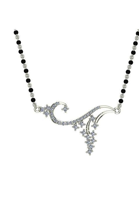 Dishis 18K White Gold Diamond Mangalsutra for Women