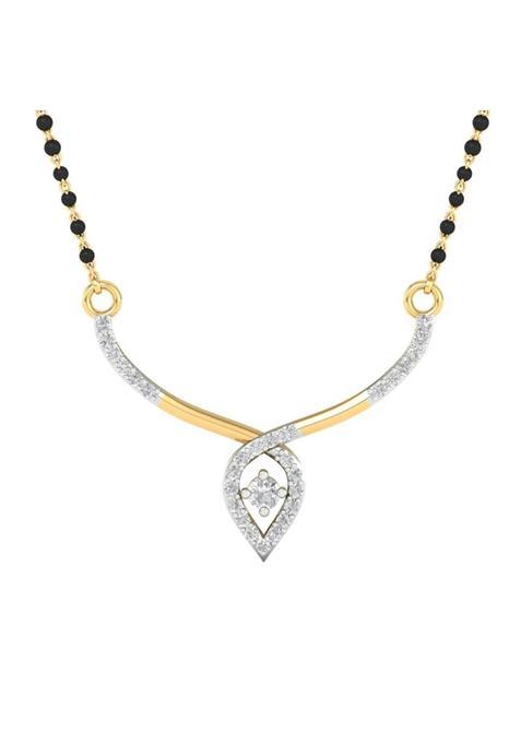 Dishis 14K 18K 22K Yellow White Rose Gold and Diamond Mangalsutra for Women