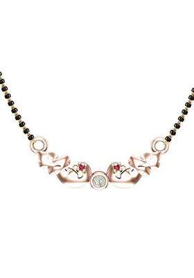 Dishis 14K 18K Yellow Rose White Gold and Diamond Designer Mangalsutra for Women