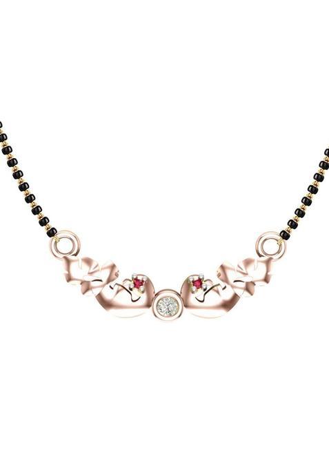 Dishis 14K 18K Yellow Rose White Gold and Diamond Designer Mangalsutra for Women