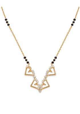 P C Chandra Jewellers 18 KT Gold Eternal Heartline Convertible Diamond Mangalsutra for Women