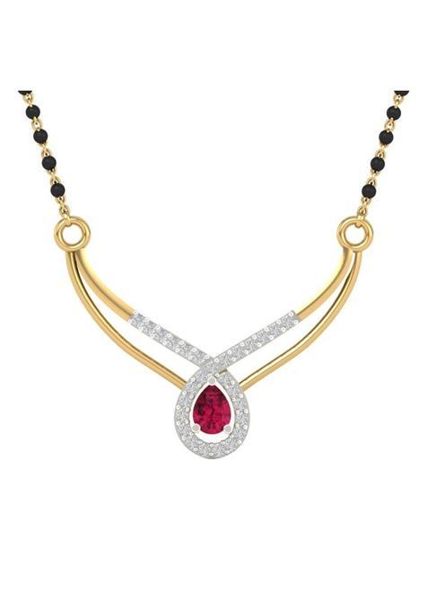Dishis 14K 18K 22K Yellow White Rose Gold and Diamond Mangalsutra for Women