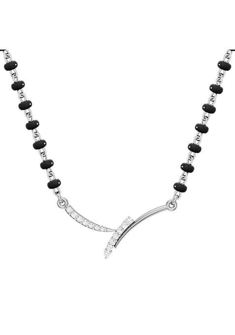 Dishis 22K White Gold and Diamond Tanmaniya Mangalsutra for Women