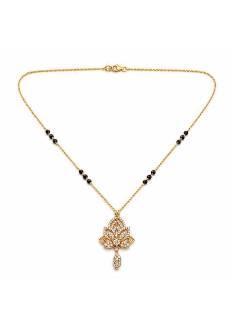 P C Chandra Jewellers 18 KT Gold and Certified Natural Diamond Convertible Mangalsutra for Women