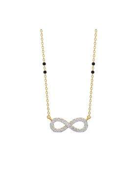 Kymee 18K Gold Vermeil Infinity Spark Diamond Mangalsutra Dainty Fine Jewelry