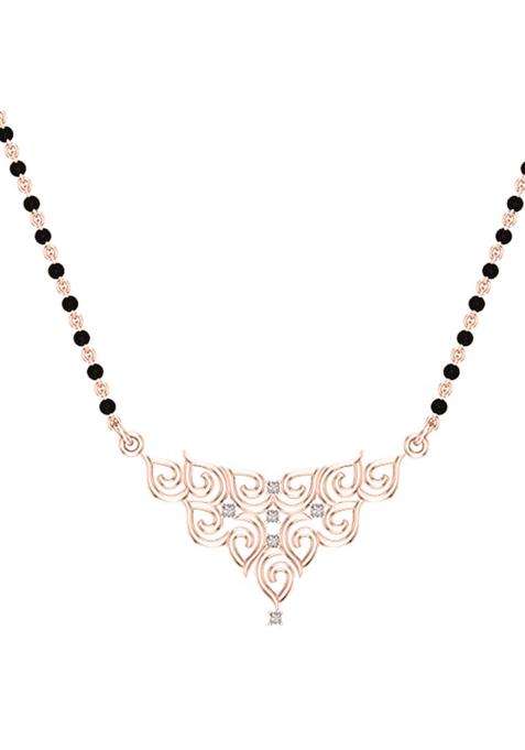 Dishis 14K 18K Yellow Rose White Gold Designer Mangalsutra for Women