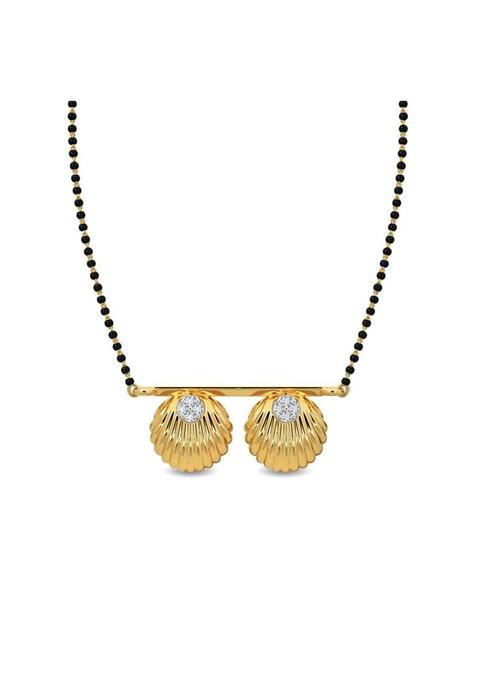Kisna Jewels 14KT 18KT BIS Hallmark Pure Gold and Diamond Mangalsutra for Women