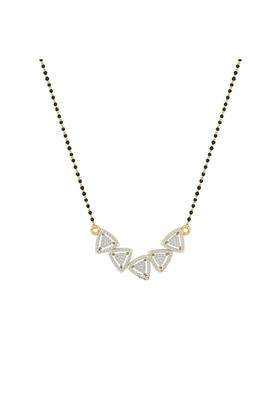 Dishis 18K 750 Yellow Gold and Diamond Tanmaniya Mangalsutra for Women