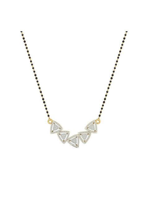 Dishis 18K 750 Yellow Gold and Diamond Tanmaniya Mangalsutra for Women