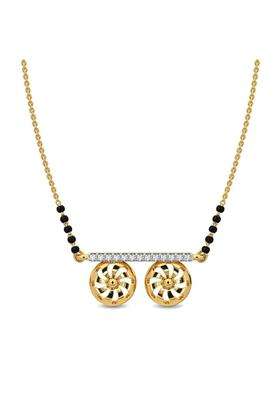 Kisna Jewels 14KT 18KT BIS Hallmark Pure Gold and Diamond Mangalsutra for Women