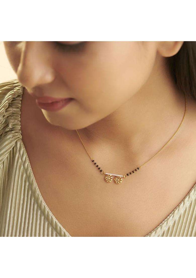 Kisna Jewels 14KT 18KT BIS Hallmark Pure Gold and Diamond Mangalsutra for Women - Indya