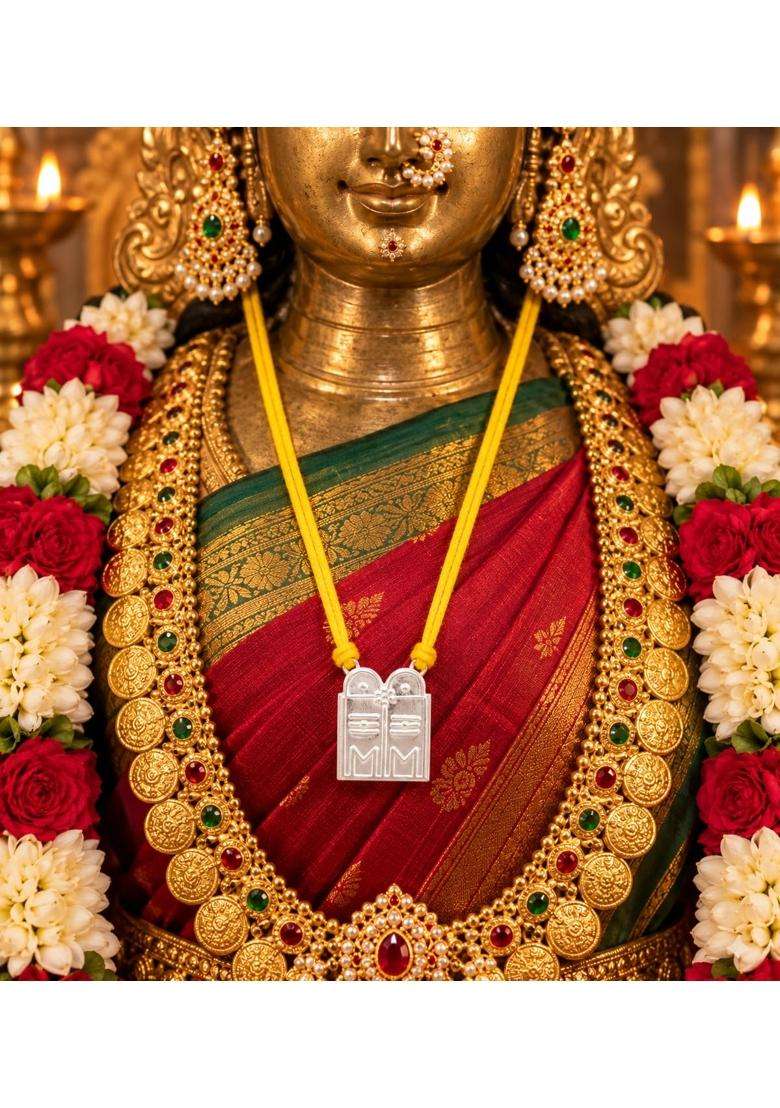 Moonplus Sterling Silver Pattai Tali Kodi Mangalyam Mangalsutra Swamy Thirukkalyanam Aman Sutram - Indya