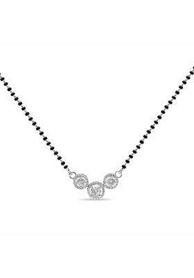 Zarkan 925 Hallmark Silver Triple Link Mangalsutra Certified and Authentic