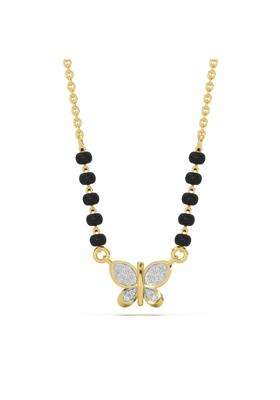 Shayn Butterfly Mangalsutra Necklace 925 Sterling Silver 18KT Gold Vermeil Traditional and Modern Jewellery