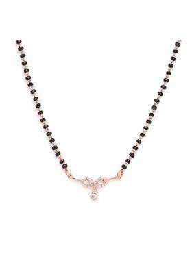 Zavya 925 Sterling Silver Infinity with CZ Rose Gold Plated Mangalsutra