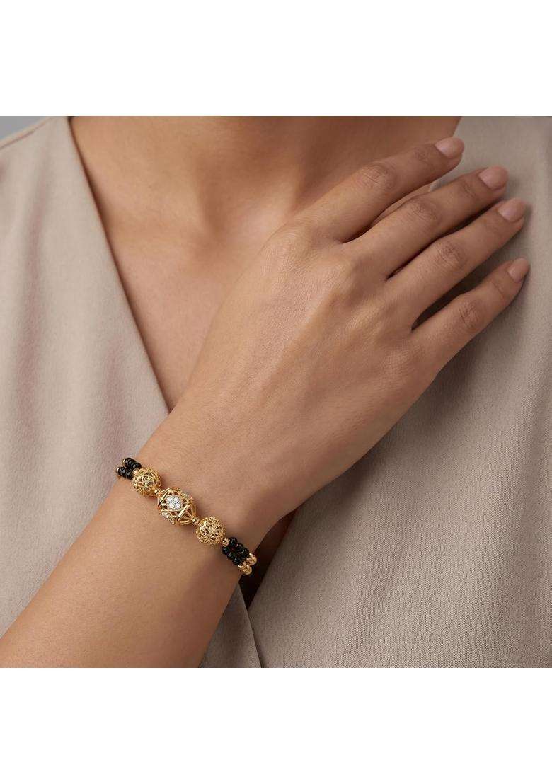 Ritvaa Smartgold 24K Gold Plated Sangini Mangalsutra Bracelet for Women - Indya
