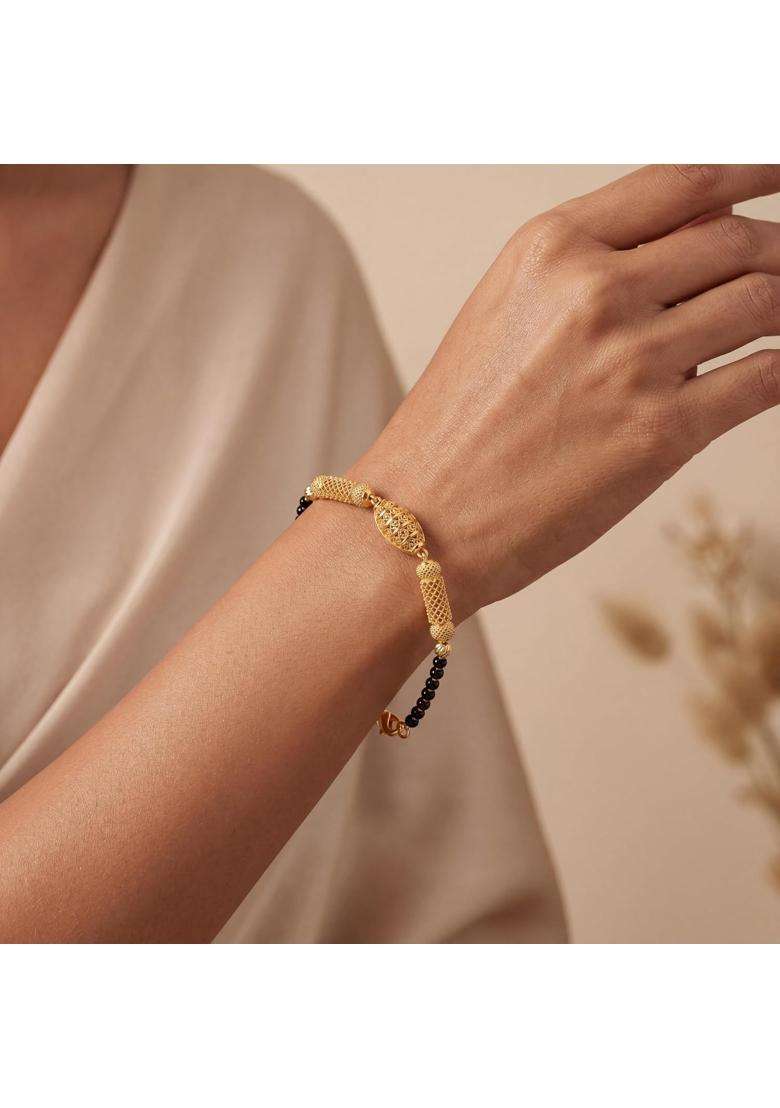 Ritvaa 24K Smartgold Hand Mangalsutra Bracelet for Women - Indya