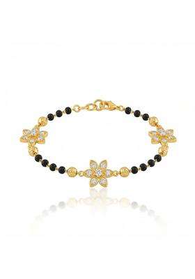 Ritvaa Smartgold 24K Gold Plated Floral Mangalsutra Bracelet for Women