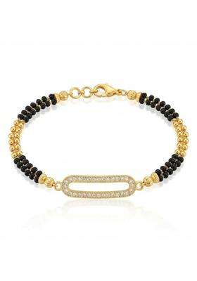 Ritvaa Smartgold 24K Gold Plated Oval Frame Mangalsutra Bracelet for Women