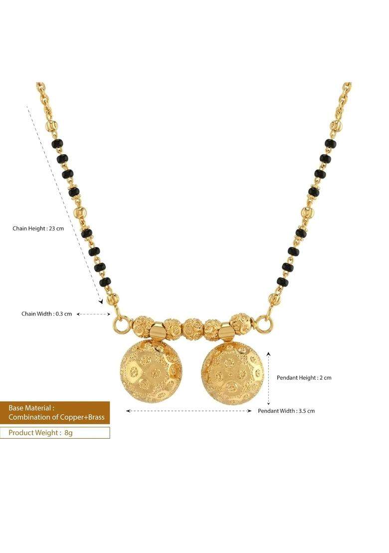 Ritvaa 24K Smartgold Mangalsutra with Vaati Pendant for Women - Indya
