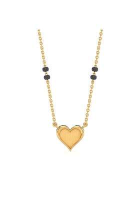 Shayn Glamourous Heart Mangalsutra Necklace 925 Silver 18KT Gold Vermeil