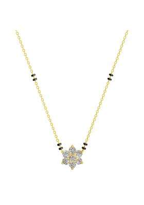 Trisu 22KT Gold Vermeil Plated Silver Tara Mangalsutra Premium Sterling Silver Necklace for Women