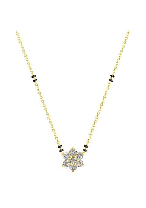 Trisu 22KT Gold Vermeil Plated Silver Tara Mangalsutra Premium Sterling Silver Necklace for Women