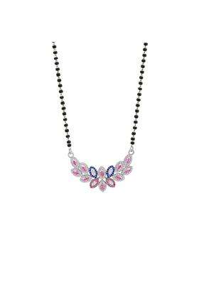 Maira 925 Sterling Silver Micron Rhodium Plated Zircon Mangalsutra for Women