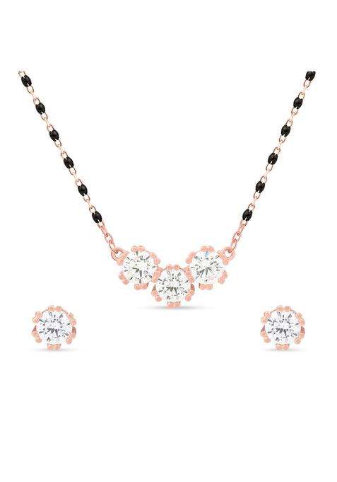 TOUCH925 Pure 925 Silver Classic Trio Mangalsutra Set