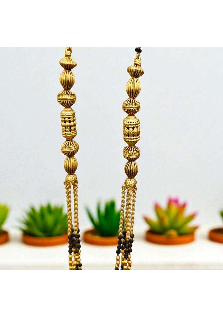 Skymung Traditional Premium Gold Plated Mangalsutra with Ruby Stones 45CM Chain Length - Indya