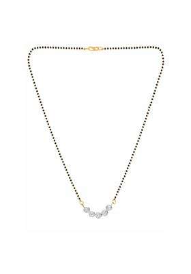 Efulgenz Indian Traditional Gold Plated American Diamond CZ Mangalsutra Pendant Necklace Jewelry for Women
