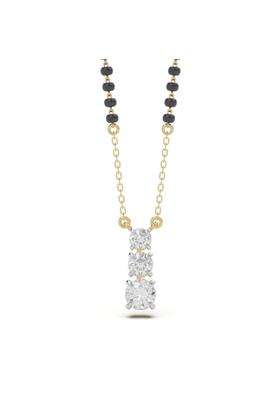Shayn Trilogy Cascade Mangalsutra Necklace 925 Silver 18KT Gold Vermeil
