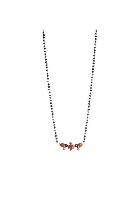 Kshityee Coral Cascade Elegant Pure Silver 925 Mangalsutra for Women Stylish and Lightweight Gift for Wife