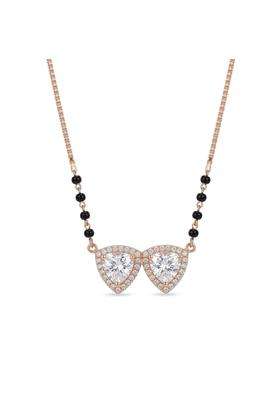 Siyabystar Rose Gold Plated Bow Mangalsutra