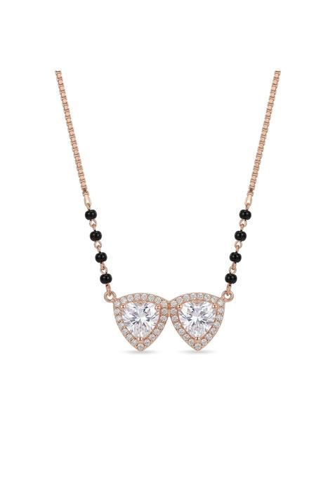Siyabystar Rose Gold Plated Bow Mangalsutra
