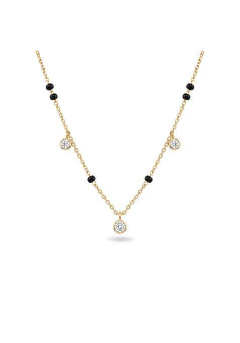 Palmonas Solitaire Station 925 Sterling Silver Mangalsutra