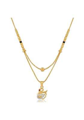 Ritvaa Smartgold 24K Gold Plated Swan Embrace Mangalsutra for Women
