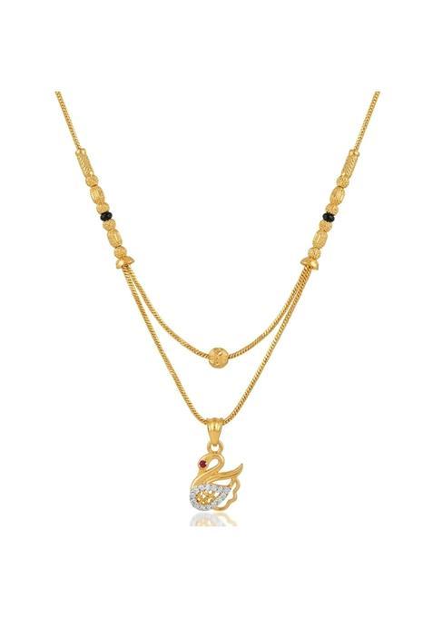 Ritvaa Smartgold 24K Gold Plated Swan Embrace Mangalsutra for Women