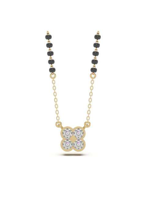 Shayn Lucky Clover Mangalsutra Necklace 925 Silver 18KT Gold Vermeil