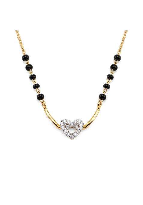 Palmonas Crystal Heart 925 Sterling Silver Mangalsutra