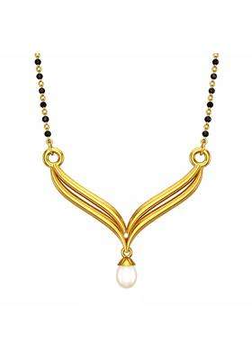 Dishis 14K 18K BIS Hallmarked Yellow Gold Mangalsutra Pendant for Women Gift for Wife