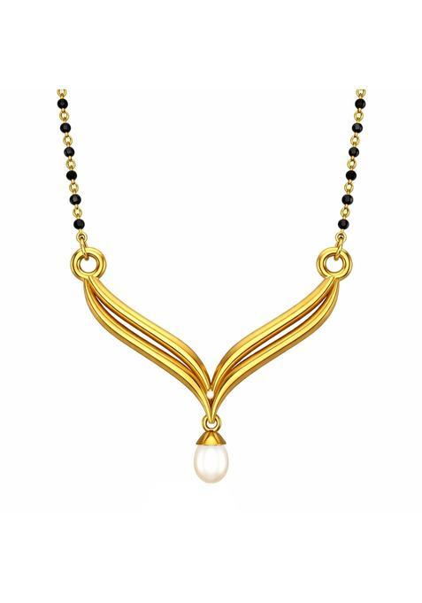 Dishis 14K 18K BIS Hallmarked Yellow Gold Mangalsutra Pendant for Women Gift for Wife