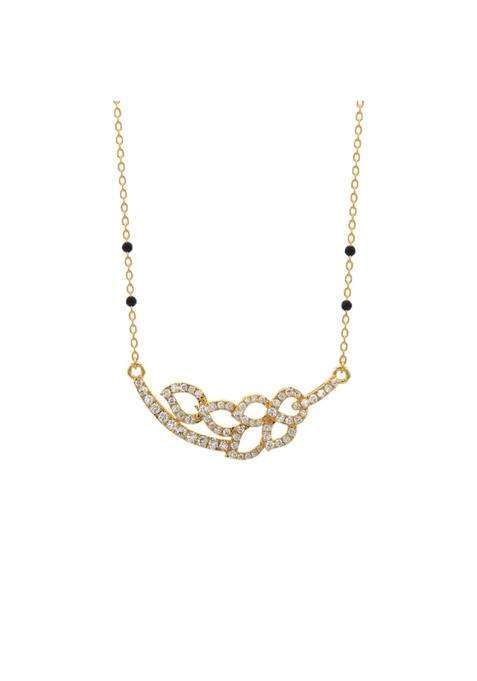 Kymee 18K Gold Vermeil Twilight Petals Diamond Mangalsutra Dainty Fine Jewelry