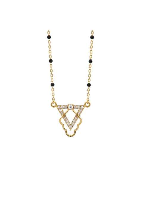 Kymee 18K Gold Vermeil Regal Vow Mangalsutra Dainty Fine Jewelry