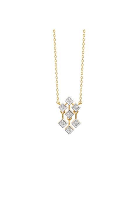 Kymee 18K Gold Vermeil Fancy Diamond Setting Mangalsutra Dainty Fine Jewelry